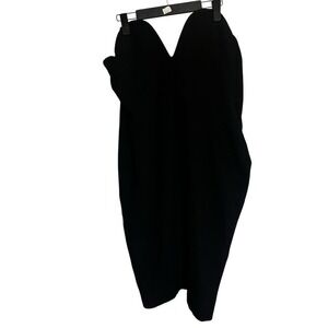 Veronica Beard Women's Strapless Black Knee Length Dress Size 16